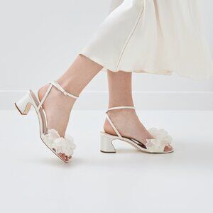 [Brand New] Loeffler Randall - Aria Pearl Organza Heeled Sandal - Sz 8.5